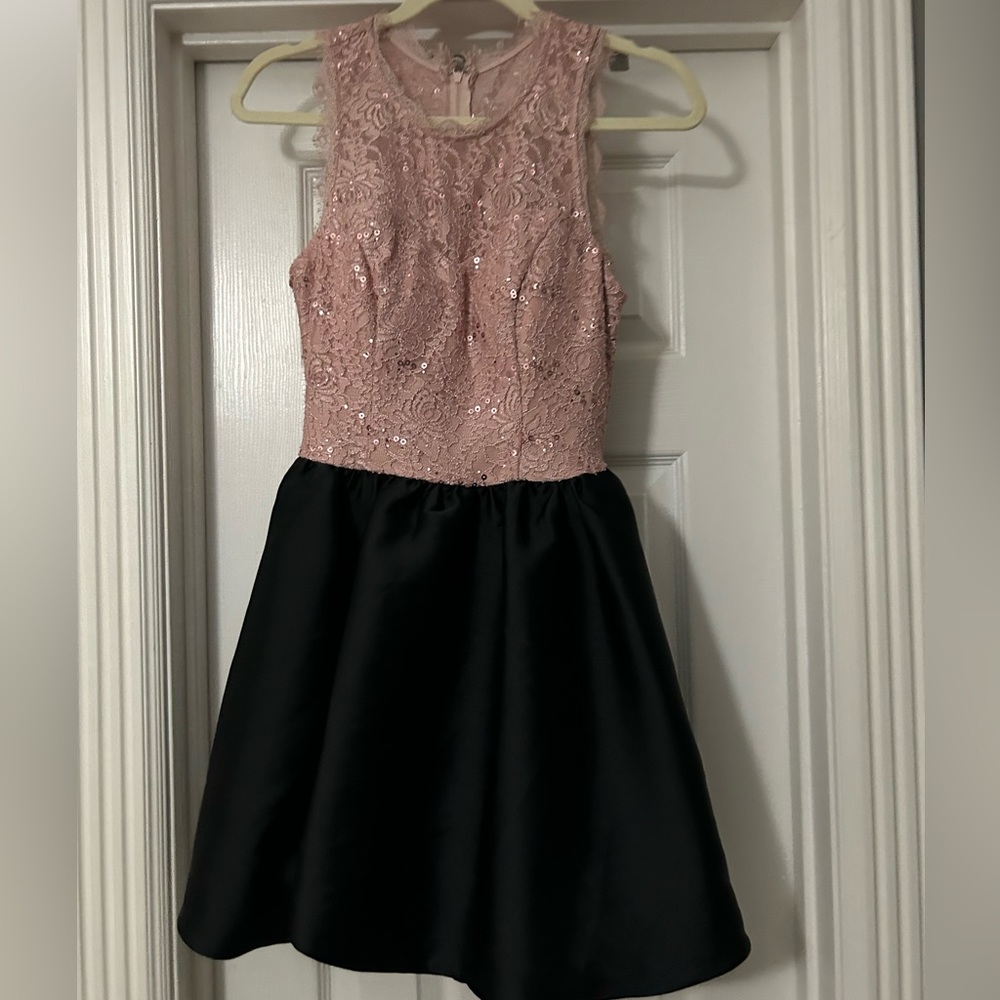 Pink and Black Dress